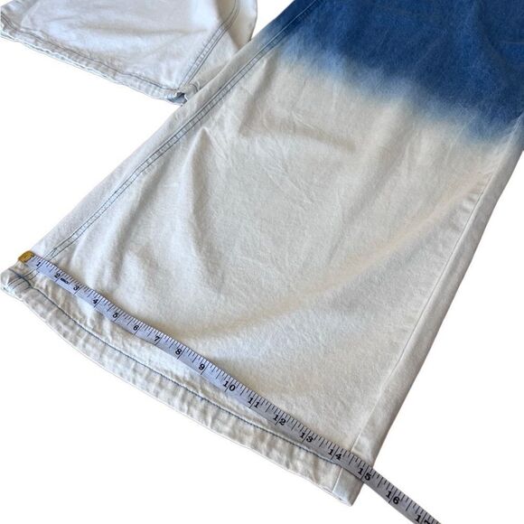 Missguided wide leg baggy high waist ombré jeans size 14 - Picture 13 of 14